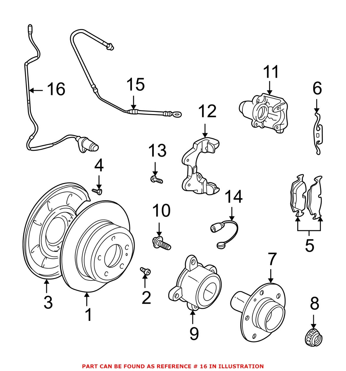 BMW ABS Wheel Speed Sensor - Rear 34526771705